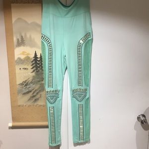 SHEER STUDDED FISHNET LEGGINGS